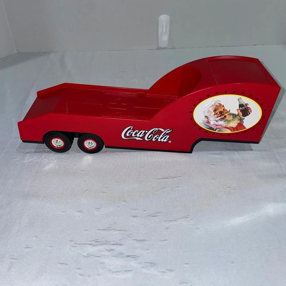 Coca-Cola NASCAR Semi Truck Trailer Santa Claus Red Diecast Hauler COKE 02